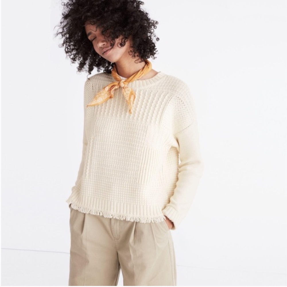 Madewell Stitchmix Pullover Sweater Size Extra Small